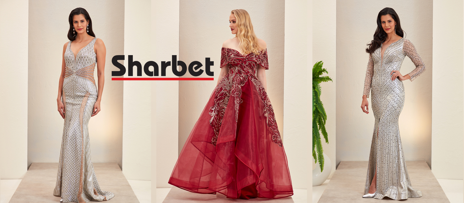 Evening Dresses - Sharbet Evening Dress